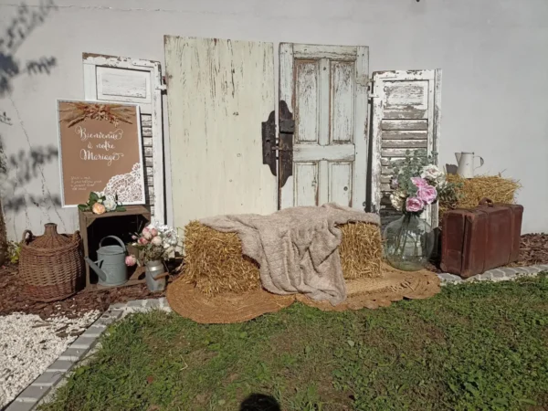 Décor PHOTOBOOTH "Champêtre" et "Bohème"