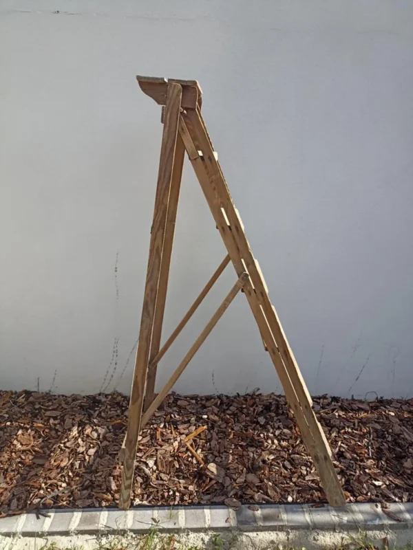 Echelle-escabeau de peintre en bois - VINTAGE – Image 4