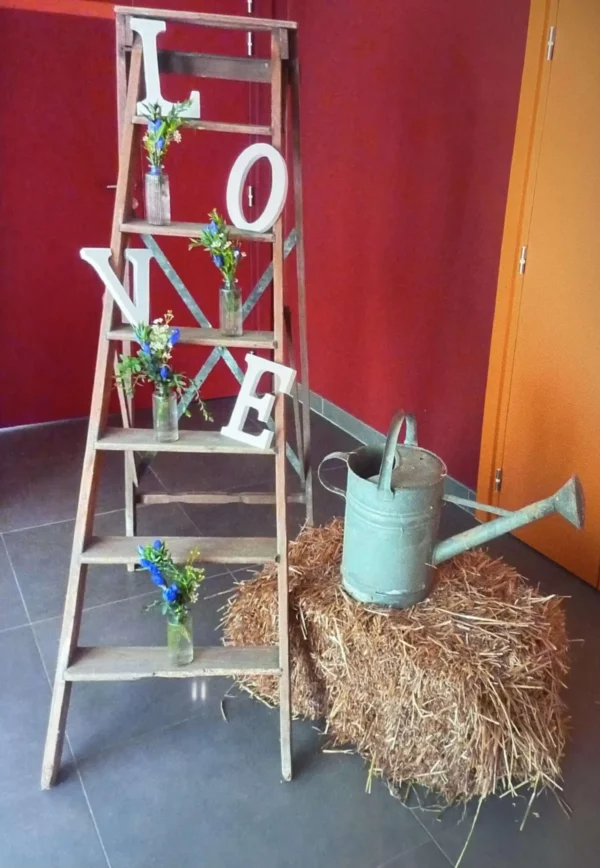Echelle-escabeau de peintre en bois - VINTAGE